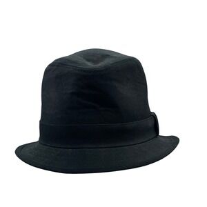 Epoch Hats Company Black Fedora Hat with Paisley Lining Mens L/XL F2092 NEW